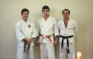 Martial Arts historian Keith Yates, Daito-ryu Aiki-Jitsu Master Tony Annesi with Mr. Shoffit